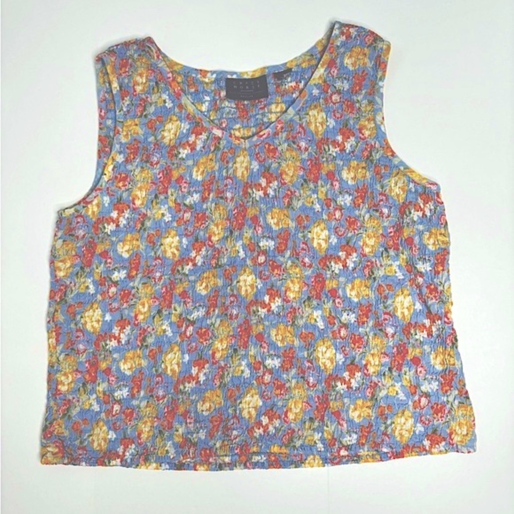 CRAZY HORSE-Liz Claiborne Multicolor Floral Petite Women’s Blouse